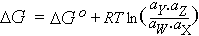 equation for DELTA-G